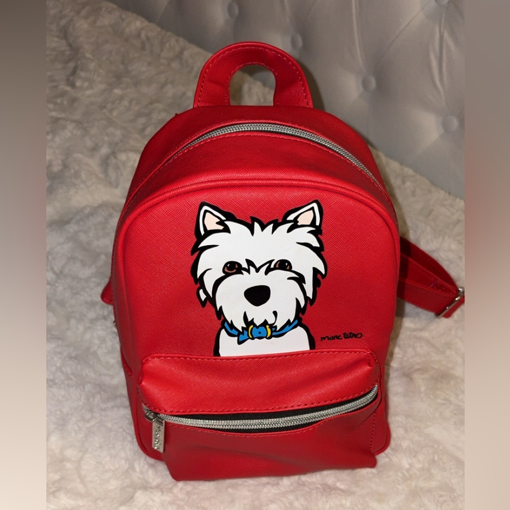 Marc Tetro Red Backpack with Westie Design